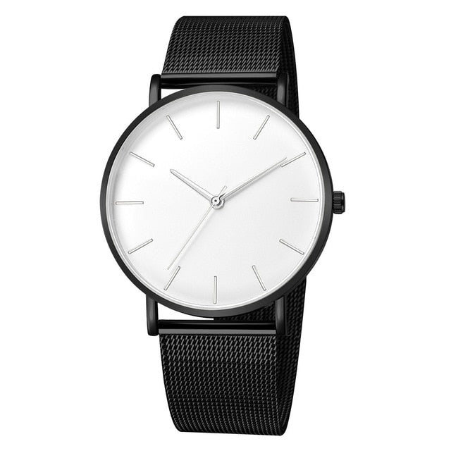 Montre Femme Modern Fashion Black Quartz Watch