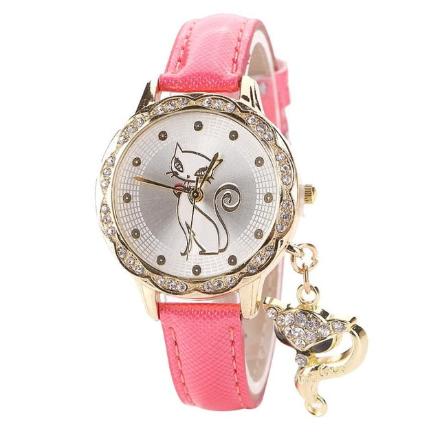 Reloj de Pulsera con decoracion de gata