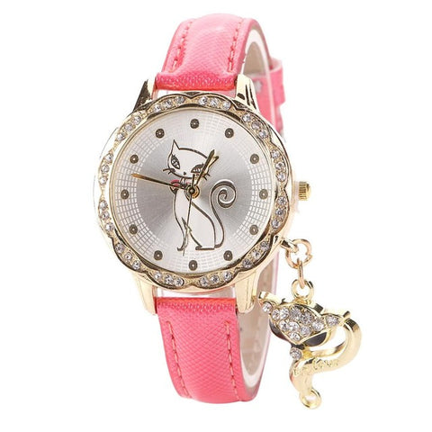 Reloj de Pulsera con decoracion de gata
