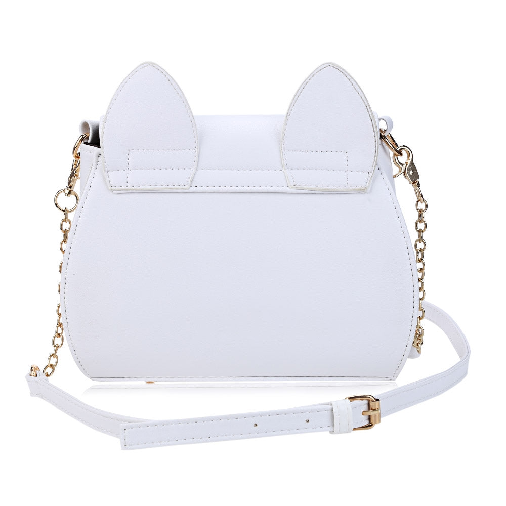 Guapabien Cat Shape Crescent Detachable Strap Rivet Shoulder