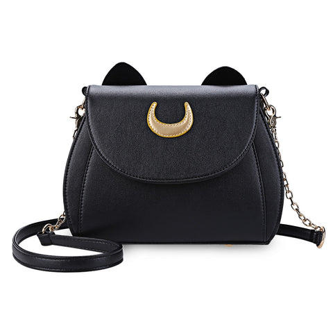 Guapabien Cat Shape Crescent Detachable Strap Rivet Shoulder