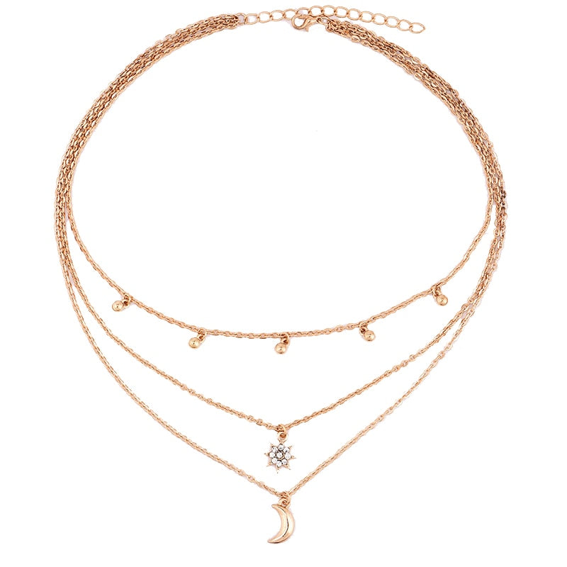 Jewelry Multi Layer Beads Choker Necklaces for Women