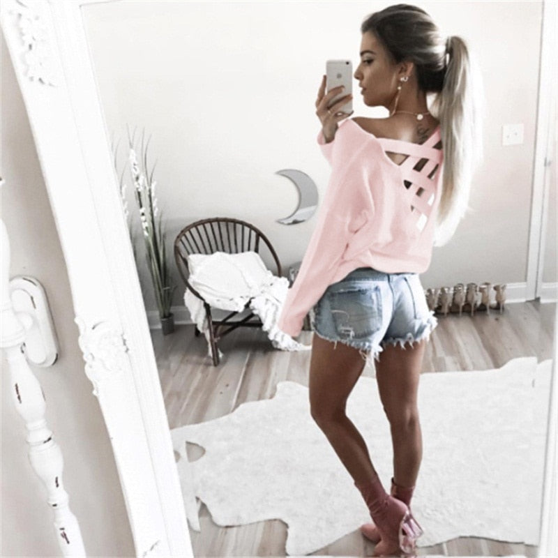 Camisa suelta para mujer Tops Moda casual