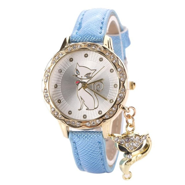 Reloj de Pulsera con decoracion de gata