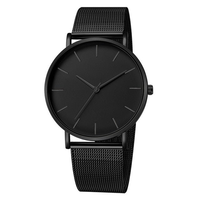 Montre Femme Modern Fashion Black Quartz Watch