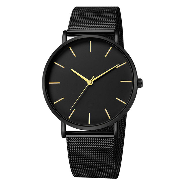 Montre Femme Modern Fashion Black Quartz Watch