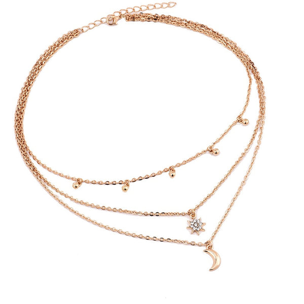 Jewelry Multi Layer Beads Choker Necklaces for Women