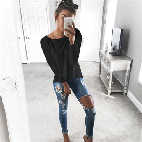 Camisa suelta para mujer Tops Moda casual