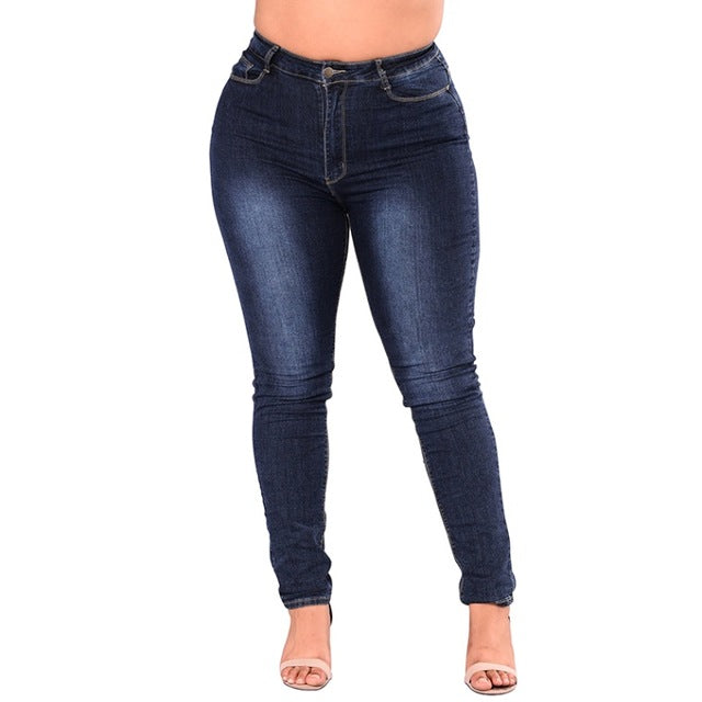 Jeans de cintura alta talla grande