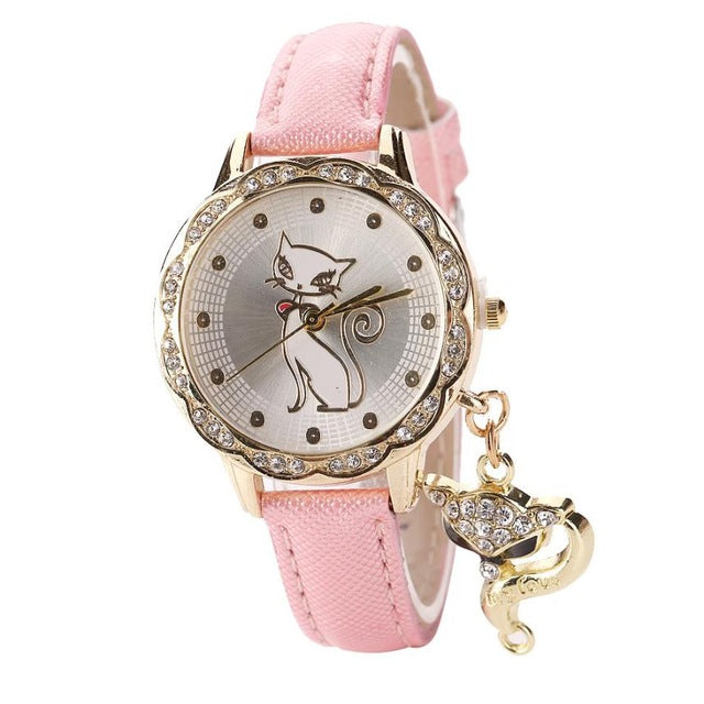 Reloj de Pulsera con decoracion de gata