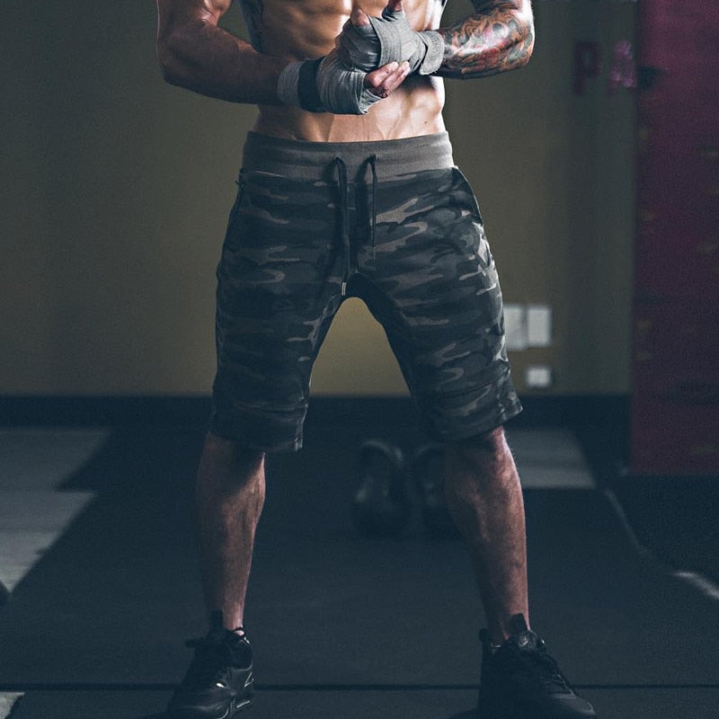 Pantalones cortos de camuflaje de algodón para hombre