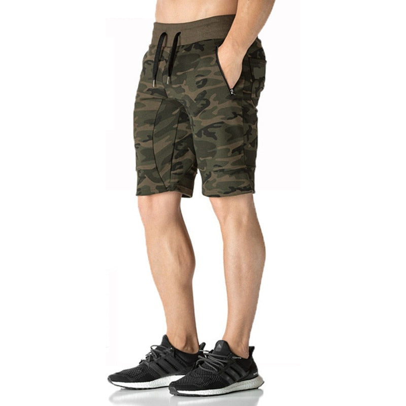 Pantalones cortos de camuflaje de algodón para hombre