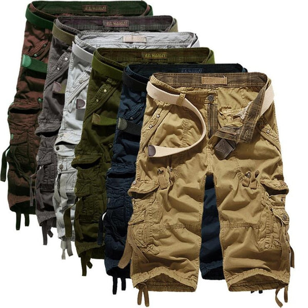 Shorts cortos para hombres, multiples colores, camuflajes. Variedad de tallas.