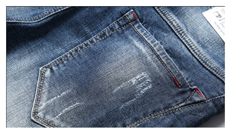 Pantalones vaqueros cortos elásticos para hombre