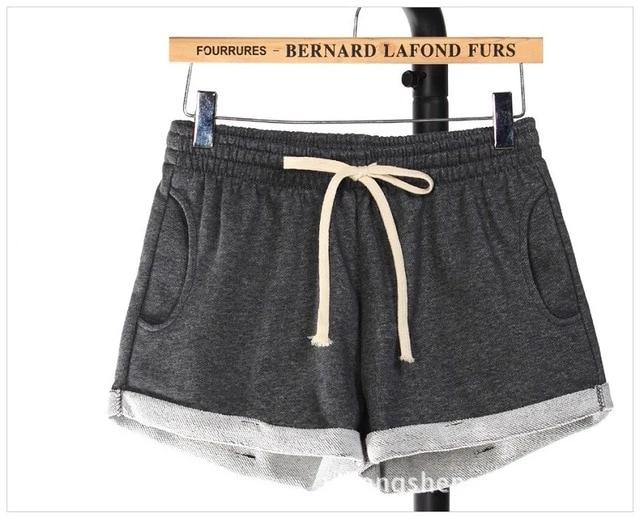 Shhorts cortos de algodón para mujer de talla grande con cordones elásticos