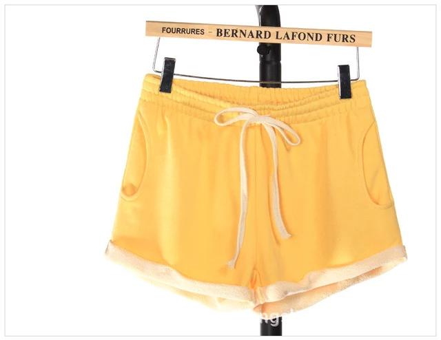 Shhorts cortos de algodón para mujer de talla grande con cordones elásticos