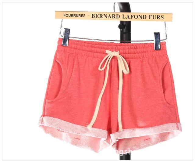 Shhorts cortos de algodón para mujer de talla grande con cordones elásticos