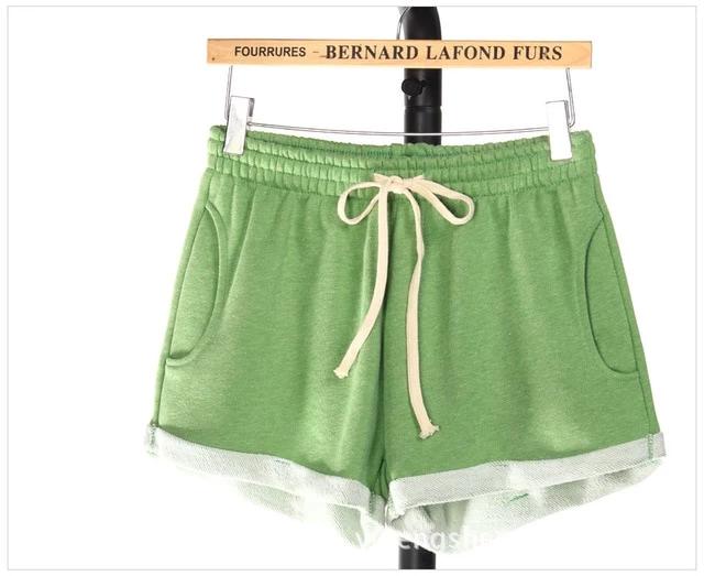 Shhorts cortos de algodón para mujer de talla grande con cordones elásticos