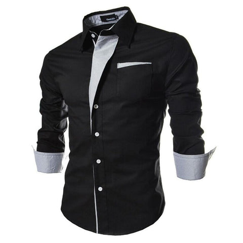 Camisas mangas largas de vestir para hombres, 5 colores