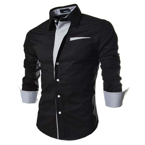 Camisas mangas largas de vestir para hombres, 5 colores