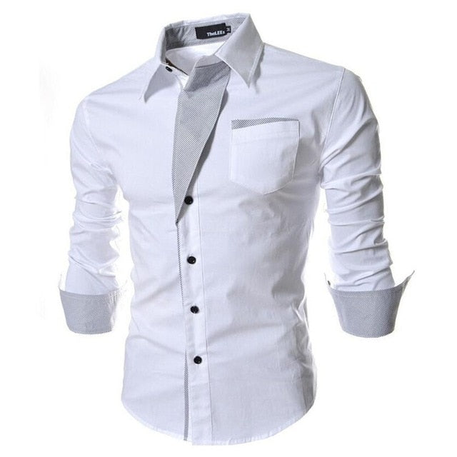 Camisas mangas largas de vestir para hombres, 5 colores