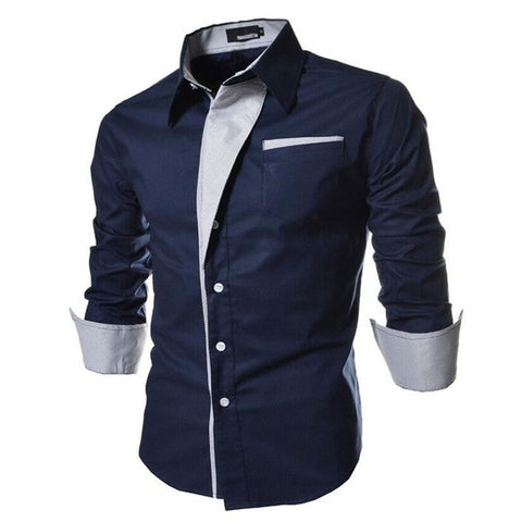 Camisas mangas largas de vestir para hombres, 5 colores