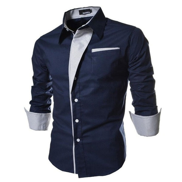 Camisas mangas largas de vestir para hombres, 5 colores